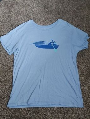 Patagonia Light Blue Crewneck Graphic Tee